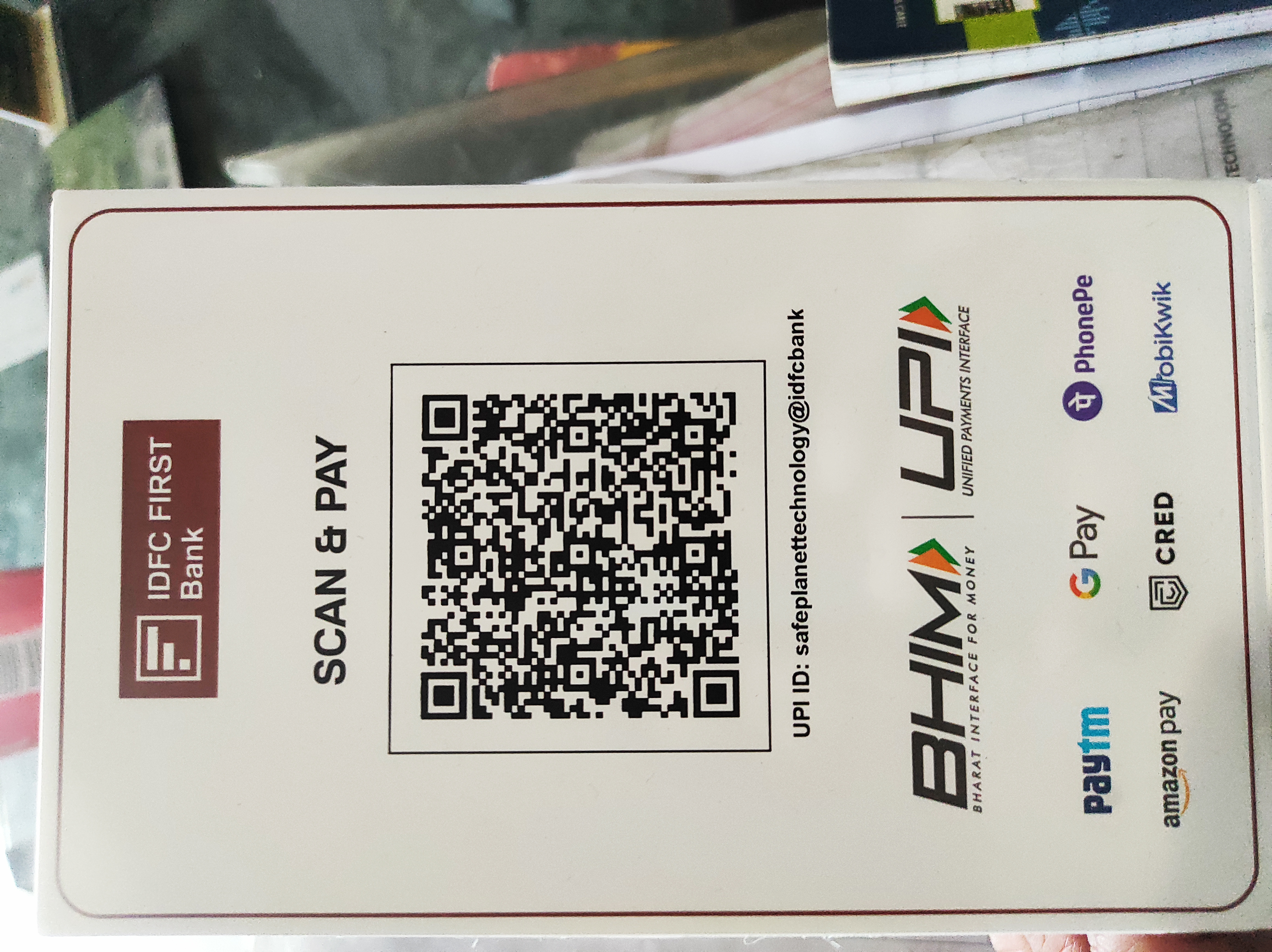 Safe Planet Technology Bank QR Code