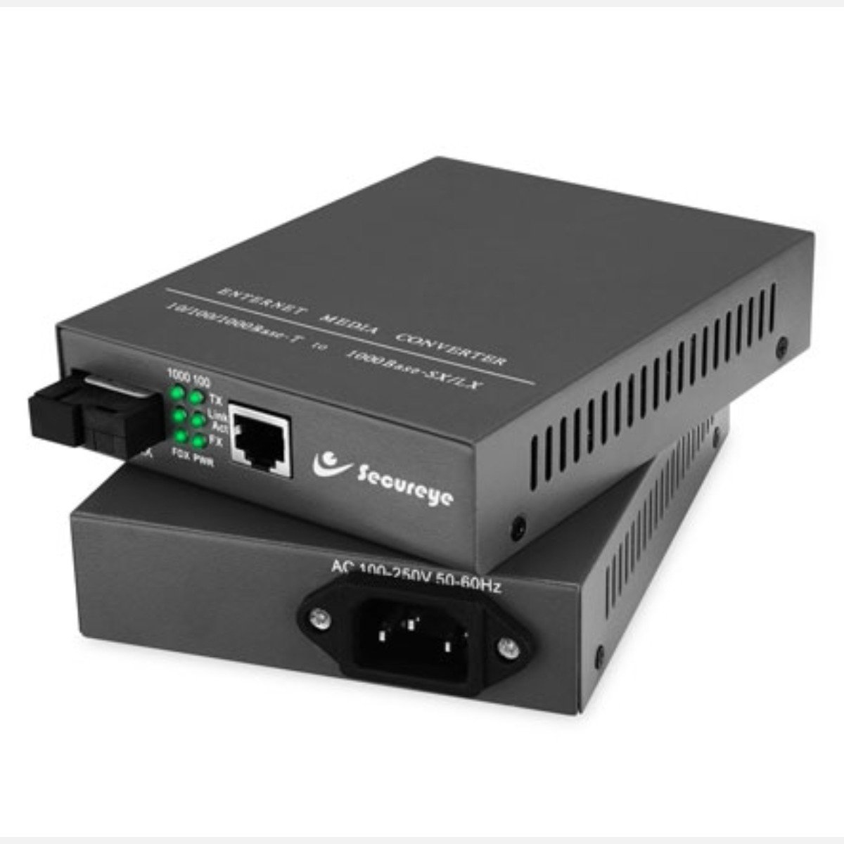 S-SMSF-GE Securey Fiber Media Converter, 1-Port Gigabit Ethernet, 10/100/1000 Mbps