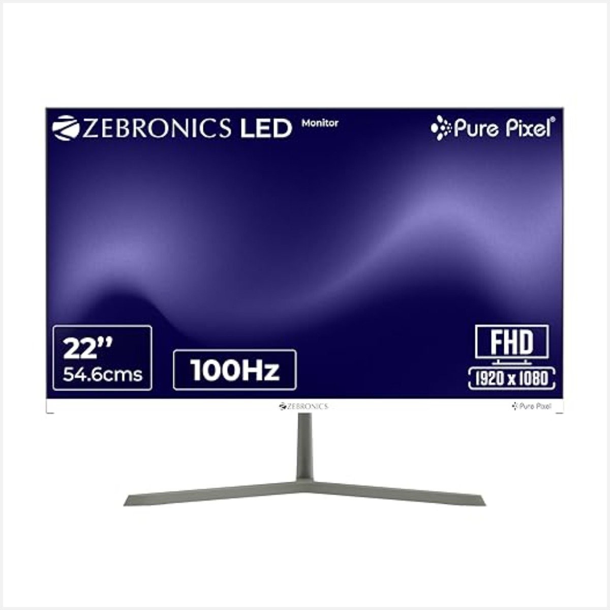 Zebronics 21.5 LED Monitor Full HD Anti-Glare Screen Ultra Slim HDMI & VGA Port