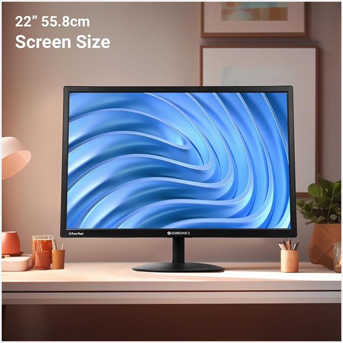 Zebronics 22 Inch Led Moniter Vga & Hdmi Port - V22HD+LED